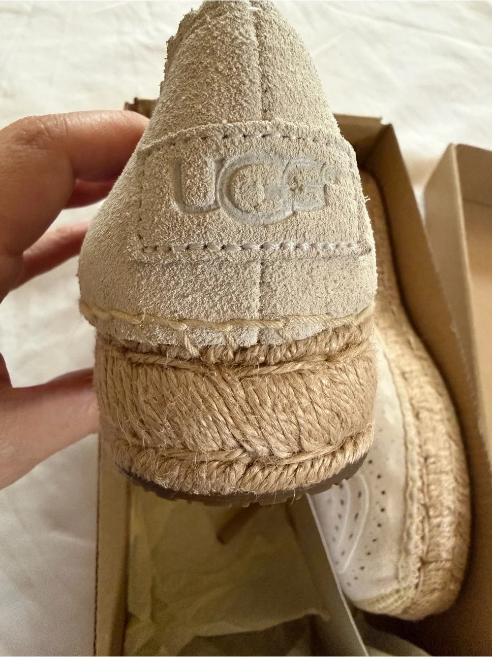 UGG Women’s Slip-On Espadrille in Light Beige 6.5